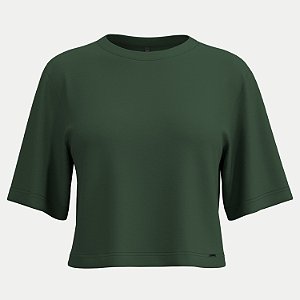 BLUSA LUNENDER MANGA CURTA MALHA VERDE FEMININO ADULTO