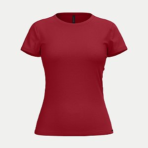 BLUSA LUNENDER MANGA CURTA TSHIRT ALGODÃO VERMELHO FEMININO ADULTO