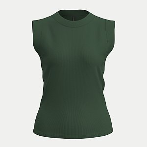 BLUSA LUNENDER REGATA MALHA CANELADA VERDE FEMININO ADULTO