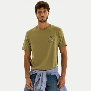 CAMISETA HERING MANGA CURTA COMFORT ALGODÃO SILKADO VERDE MASCULINO ADULTO