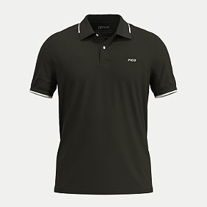 POLO FICO MANGA CURTA COMFORT MALHA PRETO MASCULINO ADULTO