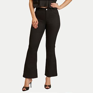 CALÇA YOUNG BRIM COM ELASTANO BOOTCUT PRETO FEMININO ADULTO