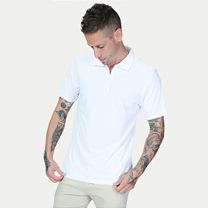 POLO VIDE BULA MANGA CURTA SLIM POLIAMIDA E ELASTANO BRANCO MASCULINO ADULTO