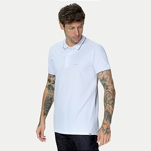 POLO VIDE BULA MANGA CURTA COMFORT PIQUET BRANCO MASCULINO ADULTO