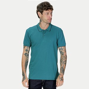 POLO VIDE BULA MANGA CURTA COMFORT PIQUET TURQUEZA MASCULINO ADULTO