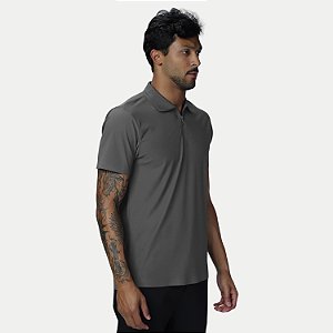 POLO VIDE BULA MANGA CURTA SLIM POLIAMIDA E ELASTANO CHUMBO MASCULINO ADULTO