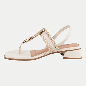 SANDALIA MISSISSIPI SALTO BAIXO ACTIVE CREME FEMININO ADULTO