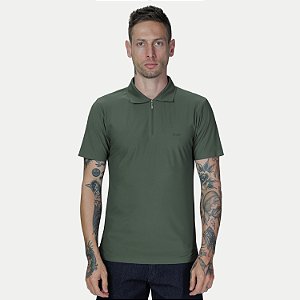 POLO VIDE BULA MANGA CURTA SLIM POLIAMIDA E ELASTANO VERDE MASCULINO ADULTO