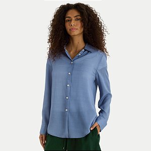 CAMISETE HERING MANGA LONGA COMFORT LIOCEL AZUL FEMININO ADULTO