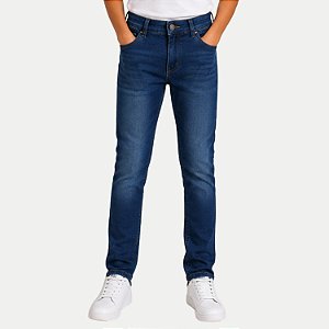 CALÇA NACIONAL JEANS JEANS MÉDIO COM ELASTANO SLIM MASCULINO INFANTIL