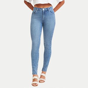 CALÇA LEE JEANS CLARO COM ELASTANO SKINNY FEMININO ADULTO
