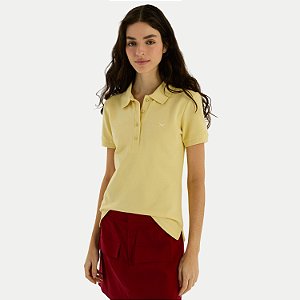 BLUSA HERING MANGA CURTA POLO PIQUET AMARELO FEMININO ADULTO
