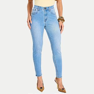 CALÇA MAX DENIM JEANS CLARO COM ELASTANO SKINNY FEMININO ADULTO