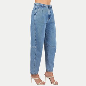 CALÇA SHOT JEANS CLARO BRUTO BARREL FEMININO ADULTO