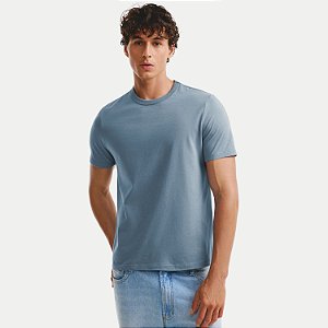 CAMISETA HERING MANGA CURTA COMFORT ALGODÃO LISA AZUL CELESTE MASCULINO ADULTO