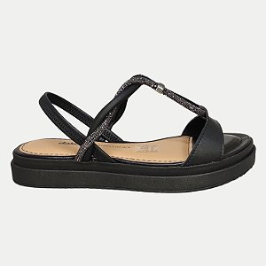 SANDALIA DAKOTA ANABELA BAIXO PRETO FEMININO ADULTO