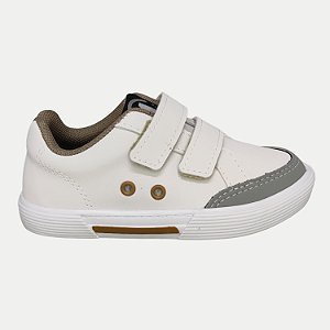 TÊNIS MOLEKINHO CASUAL COM CADARÇO BRANCO MASCULINO INFANTIL