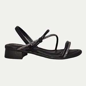 SANDALIA DAKOTA SALTO BAIXO ACTIVE PRETO FEMININO ADULTO