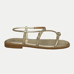 SANDALIA RAMARIM RASTEIRA OURO FEMININO ADULTO