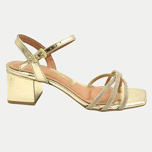 SANDALIA VIZZANO SALTO ALTO ACTIVE DOURADO FEMININO ADULTO