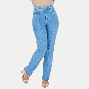 CALÇA MAX DENIM JEANS CLARO BRUTO COMFORT FEMININO ADULTO