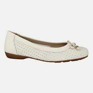 SAPATILHA MODARE BICO REDONDO TELA OFFWHITE FEMININO ADULTO