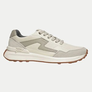 TÊNIS PEGADA CASUAL OFFWHITE COM CADARÇO COURO MASCULINO ADULTO