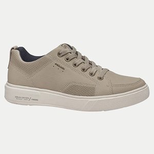 TÊNIS PEGADA CASUAL COM CADARÇO COURO AREIA MASCULINO ADULTO