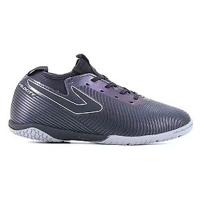 Chuteira Topper Velocity Ext II Infantil Futsal Preto/Prata Unissex