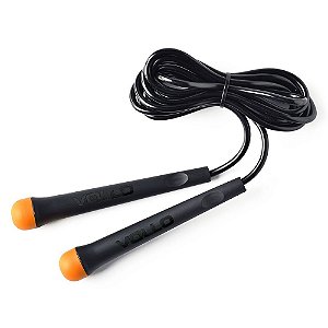 Corda De Pular Vollo PVC Preto/Laranja