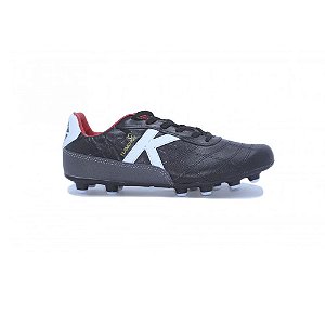 Chuteira Kelmer Campo  Couro Preto Masculino