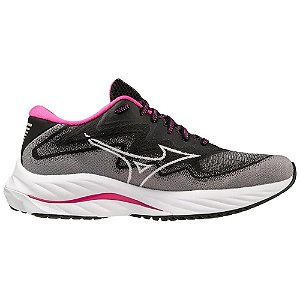 Tênis Mizuno Wave Rider 27 SSW Preto/Rosa Feminino