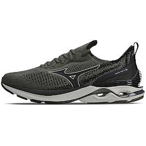 Tenis Mizuno Wave Hurricane 2 Grafite Verde Masculino Tontri Esportes