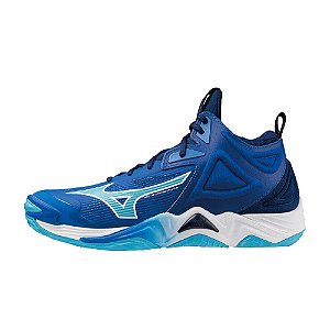 Tênis Mizuno Wave Momentum 3 Mid Azul/Preto Feminino