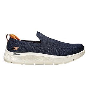 Tênis Skechers Go Walk Flex Azul/Laranja Masculino