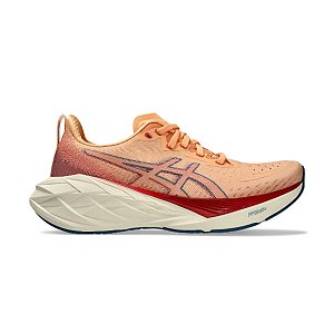 Tênis Asics Novablast 4 Faded Laranja/Branco Feminino