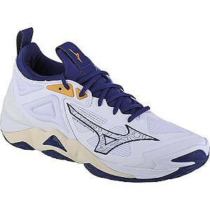 Tênis Mizuno Wave Momentum 3 Branco/Azul Masculino