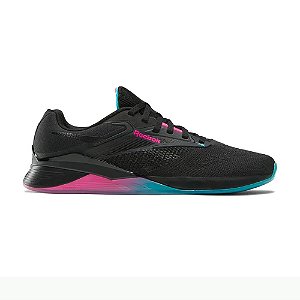 Tênis Reebok Nano X4 Preto/Azul/Rosa Feminino