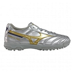 Chuteira Mizuno Morelia Elite Prata/Dourado Masculino
