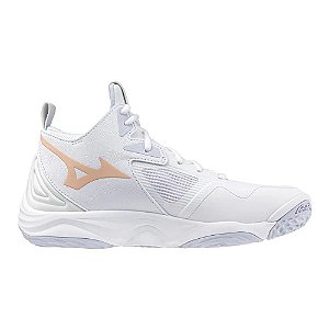Tênis Mizuno Momentum 3 Mid F Branco/Azul Claro Feminino