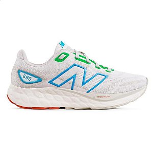 Tênis New Balance Fresh Foam 68V8 Branco/Azul Feminino