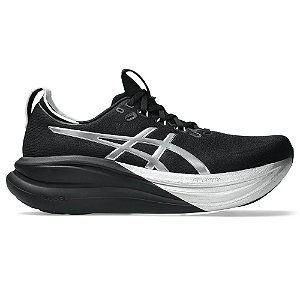 Tênis Asics Nimbus 28 Platinum Preto/Prata Masculino