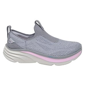 Tênis Skechers Dlux Vapor Cinza/Rosa Feminino