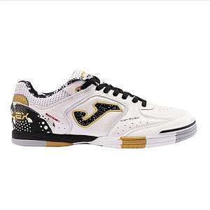 Chuteira Joma Futsal Top Flex Branco/Preto Masculino