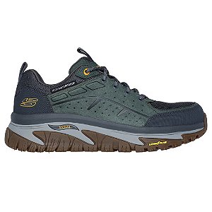 Tênis Skechers Arch Fit Road Walker Verde/Cinza Masculino