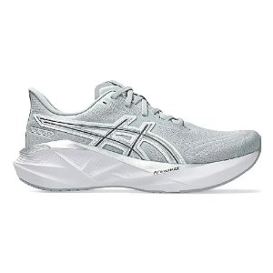 Tênis Asics Novablast 5 ATC Piedmont Cinza/Branco Feminino