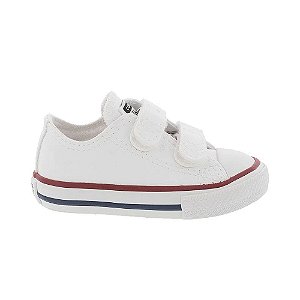 all star infantil branco velcro