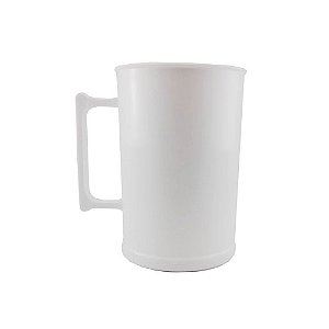 Caneca de Acrílico Chopp 500ml Branca 20 unidades
