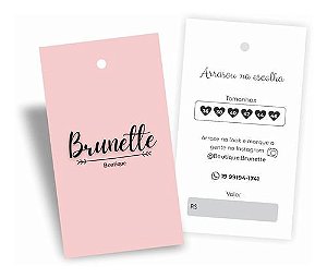 Tags frente e verso com furo 3mm 1.000 unidades