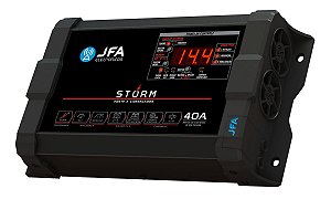 Fonte Carregador Automotiva JFA Storm 40A Bivolt Voltímetro Amperímetro Com Diagnóstico de Bateria